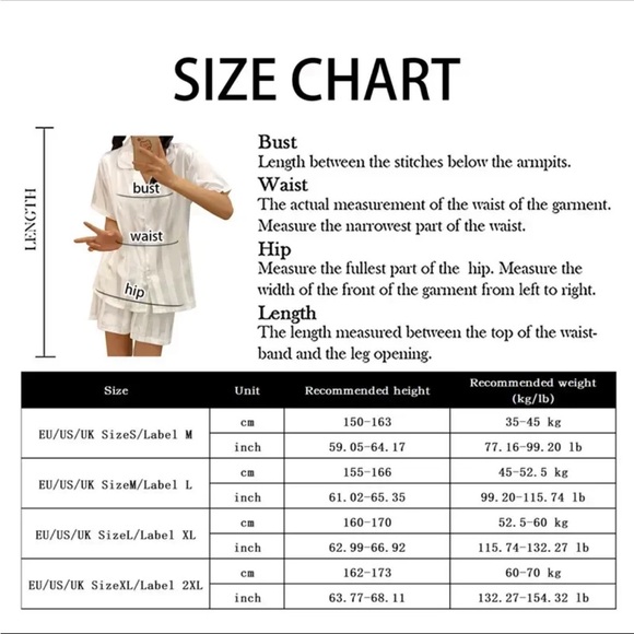 Women’s Black Silk Striped Pajamas - Picture 8 of 8